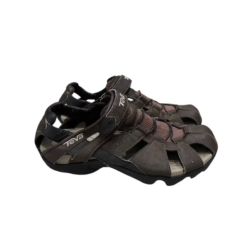 Teva Deacon Men’s Brown Sandals Size 11 Closed Toe Outdoors Hiking Fisherman